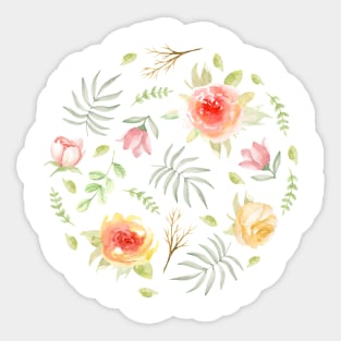 Watercolor flowers Sticker